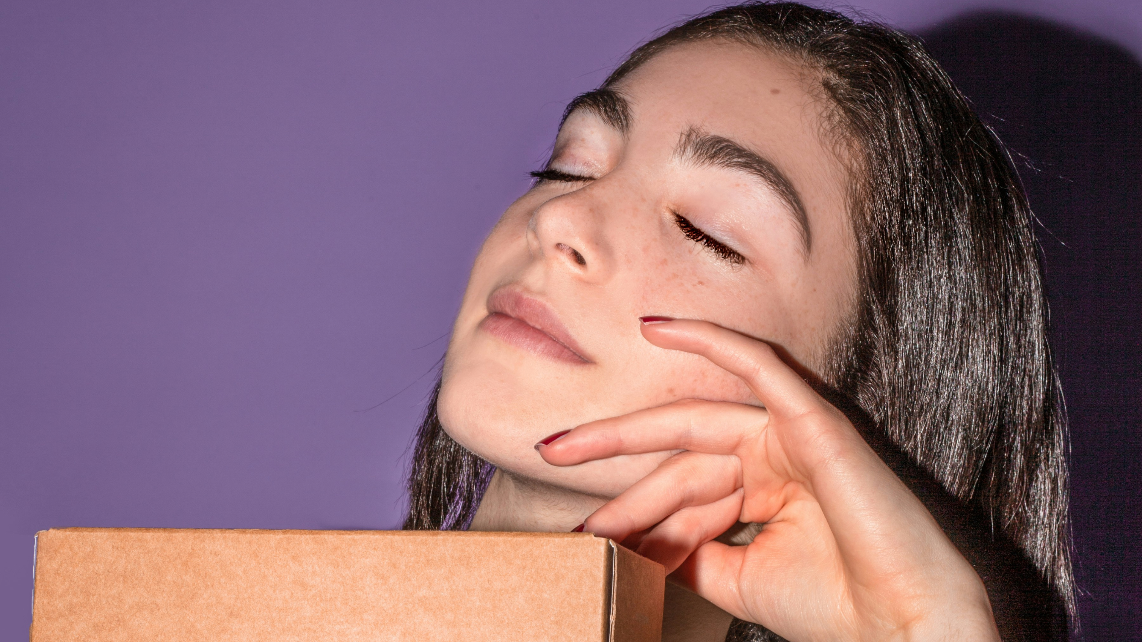 Girl Showing A Product